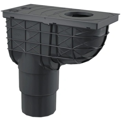 Alcadrain Geiger Univerzální lapač střešních splavenin AGV4 300 x 155 / 125 / 110 přímý černý