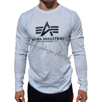 Alpha Industries Basic T LS pánske tričko s dlhým rukávom biele