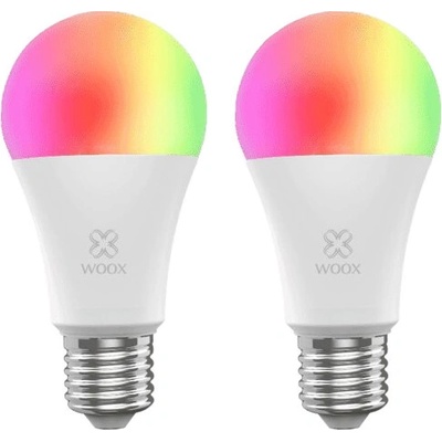 Woox Smart sada 2x LED žárovka E27 10W RGB+CCT barevná a bílá WiFi R9077/2