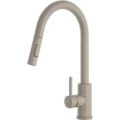 Твоят Стил - Кухненски Мивки Бежов смесител за кухня с издърпваща се глава и 2 режима на струя - 9600