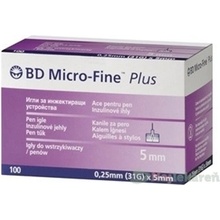 BD MICRO FINE PLUS inzulínové ihly 31G do aplikátorov inzulínu 10x10 ks