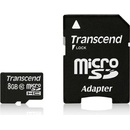 Pamäťové karty Transcend microSDHC 8GB class 10 + adapter TS8GUSDHC10