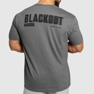 Iron Aesthetics pánské tričko Blackout charcoal Šedá
