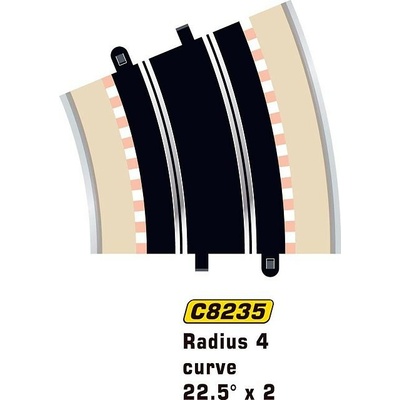 Scalextric Oblúk R4/22,5° 2 ks