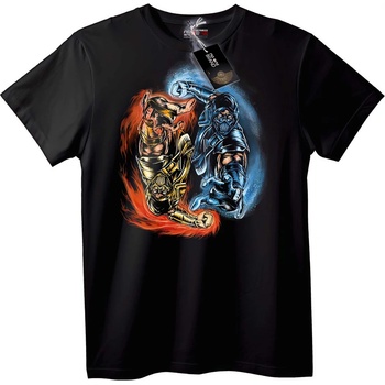 NOONEBRAND Тениска Mortal Kombat Огън срещу Лед - S, White