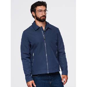Ombre Clothing Мъжко лека преходна якета със цип и класически яка - тъмносиня V1 OM-JANP-0224 Ombre Clothing Ombre Clothing | Cherven | МЪЖЕ | S
