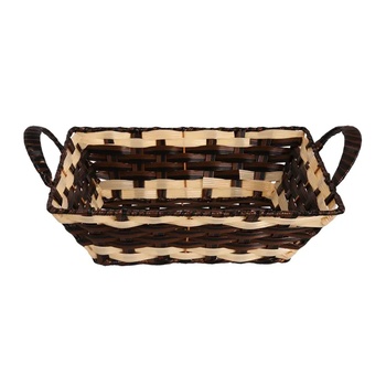 Великденски панер с дръжки в кафяво, правоъгълен (К85901)