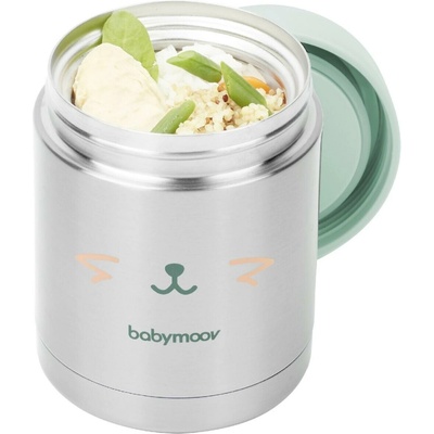 Babymoov Termos na oběd 350 ml stříbrný zelený