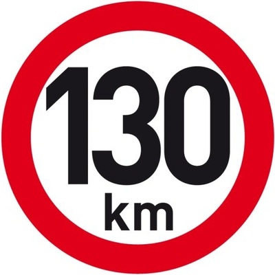 Reflexná samolepka rýchlosť 130 km, priemer 200 mm