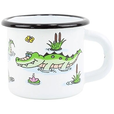 Belis Smaltovaný hrnček ø 7 cm 0,25 l biely Krokodíl 11007-039DHI04