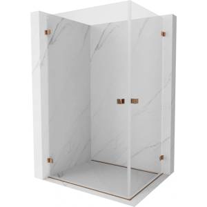 Mexen Lunar-B Duo душ кабина с отваряща се врата 100 x 70 см, прозрачна, розово злато - 832-100L-070P-60-00 (832-100L-070P-60-00)