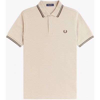 Fred Perry Блуза с яка Fred Perry Short Sleeve Twin Tipped Polo Shirt - Warm Oat 50A