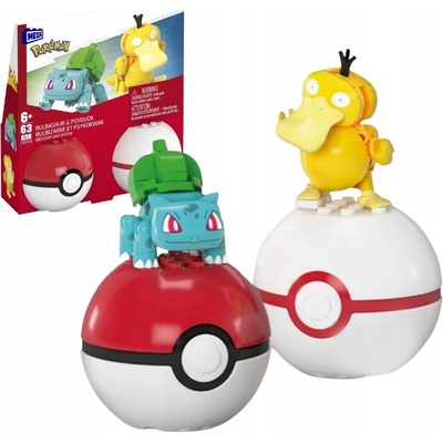 Mega Construx Pokémon Bulbasaur & Psyduck 63ks – Zboží Mobilmania