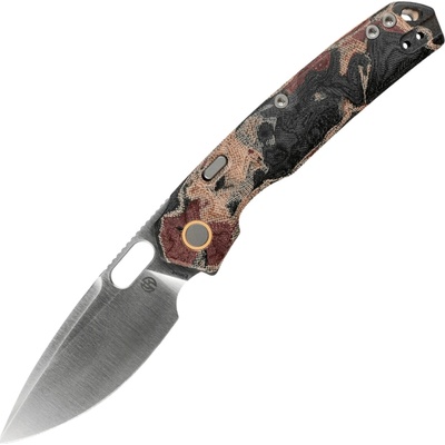 Vosteed Psyop Elmax Satin+Canvas Rag Burl Red Current Micarta A2234