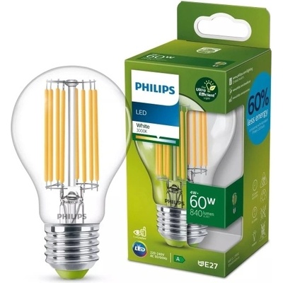 Philips LED žárovka filament E27 60W 3000K 4W filament