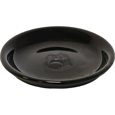 Nobby Съд за храна или вода купа, керамична, подходяща за котешко мляко, черна - Ø 14 x 2 см 100 мл NOBBY Германия 82493