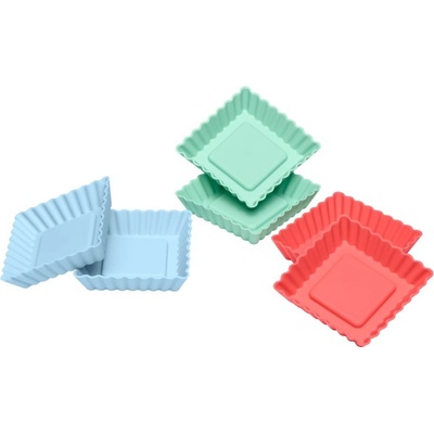 Lurch Flexiform silikon sada 6ks mini koláček hranatý 8,4x8,4x1,9cm