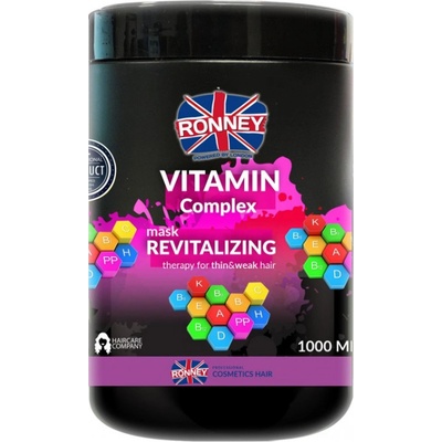 Ronney VITAMIN Complex Revitalizačná maska na oslabené vlasy 1000 ml