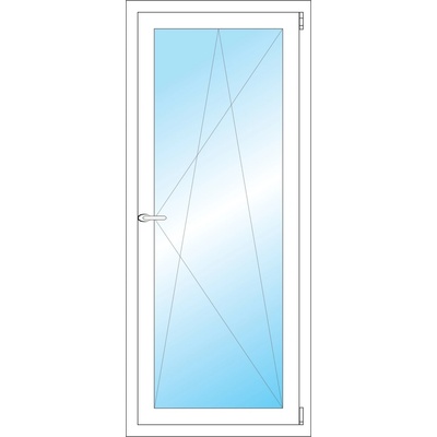 OKNA HNED Plastové okno 63x148 cm (630x1480 mm) bílé otevíravé a sklopné pravé