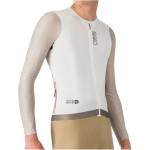 Castelli Мъжка фланелка с дълъг ръкав за колоездене Castelli Corretto L/S Jersey Cycling jersey - Ivory / Clay-Black (056-3887-0312)