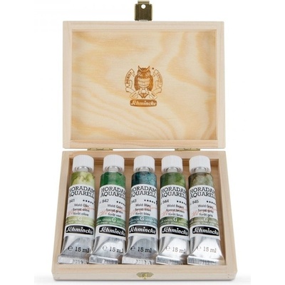 Schmincke Super Granulation Sada akvarelových barev v tubách 5x15ml Set forest – Sleviste.cz