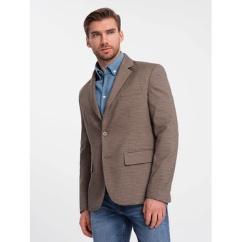 Ombre Clothing kostkované sako Durothil hnědá