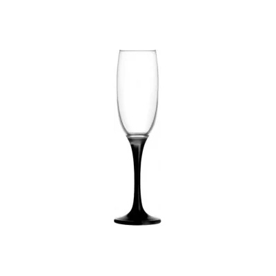 Lav - Стъклена чаша за шампанско с черно столче 220мл VEN 541 PA025AC (0159195)