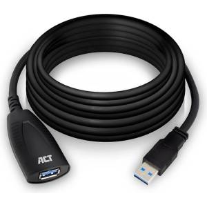 ACT USB 3.2 Gen 1 Удължителен активен кабел USB-A-USB-A, 5м/ вкл. до 4хAC6005USB/ (EWENT-ACT-CAB-AC6105) - pcbuild