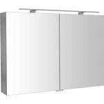 SAPHO Riwa - Огледален шкаф с LED осветление 101x70x17 см, сребрист дъб RIW100-0011 (RIW100-0011)