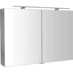 SAPHO Riwa - Огледален шкаф с LED осветление 101x70x17 см, сребрист дъб RIW100-0011 (RIW100-0011)