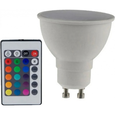 ACA žárovka LED 5W GU10 3000K+RGB PAR16 100st. GU105RGBWN