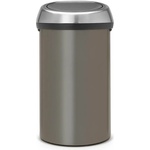 Brabantia 60 л. кош за боклук в цвят платина Brabantia от серия Touch Bin (647249)