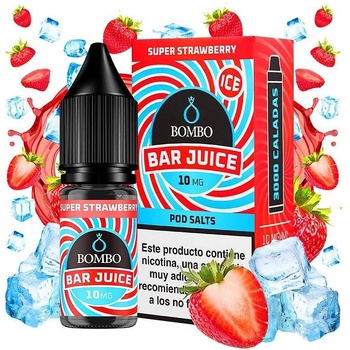 Bombo Bar Juice Super Strawberry Ice Nic Salts 10ml