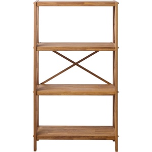Unique Furniture Стелаж от масивен дъб в естествен цвят 70x124 cm X-Shelf - Unique Furniture (55340800)