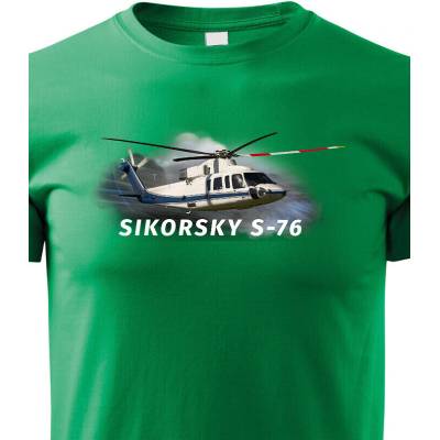 Dětské tričko Sikorsky S-76 ZelenáCanvas Dětské tričko Bezvatriko.cz 3241
