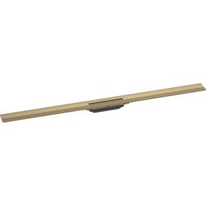 Hansgrohe RainDrain Flex - Линеен душ канал с решетка от неръждаема стомана 1200, за монтаж към стена, с възможност за скъсяване, матиран бронз 56054140 (56054140)