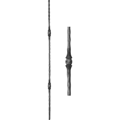 UMAKOV Kované zábradlí, kovářství h1000, b27, D12mm, T10/705-2