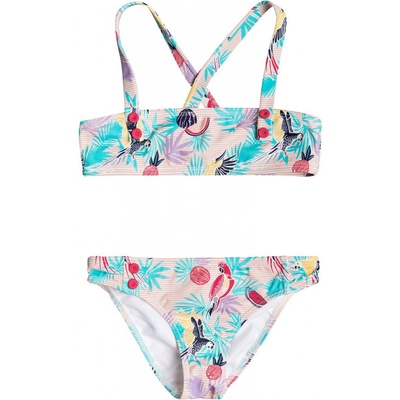 Roxy Vintage Tropical Bandeau Set tropical peach parrots island
