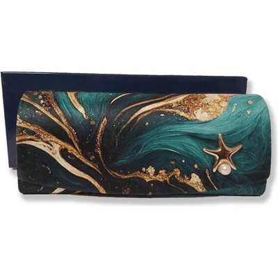 Feba dámské luxusní pouzdro na brýle s utěrkou tyrkysové 800264 – Zboží Mobilmania