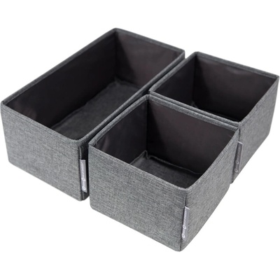 Bigso Комплект от 3 сиви органайзера за чекмеджета - Bigso Box of Sweden (6942S0101-99)