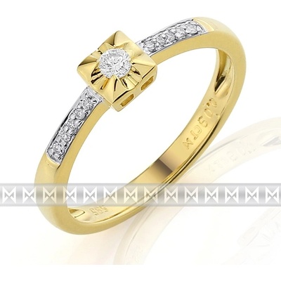 Klenoty Budín zásnubní diamantový prsten ze žlutého zlata 3811287 5 51 99