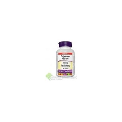 Webber Naturals Potassium Citrate Draslík 99mg Forte 90 tabliet