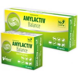 VetFood Amylactiv Balance - за кучета, котки и порове с храносмилателни разстройства, 60 капсули - Полша