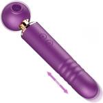 SuperLove 3in1 Ultimate Suction Pulsation Thrusting Massage Wand Purple