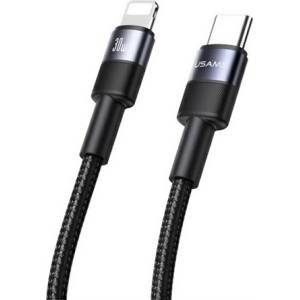 USAMS IPAD / IPAD 2 / IPAD 3-то поколение USAMS SY SERIES кабел за данни Type-C - Lightning, 120 см, ЧЕРЕН SJ729USB01 (SJ729USB01)