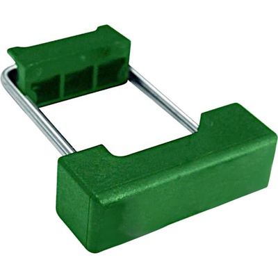 Úchyt panelu ke sloupku 60x40mm se šroubem; Nerez; Zelený