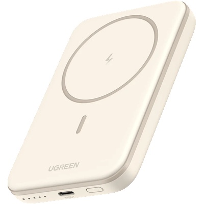 UGREEN 5000mAh магнитна безжична powerbank бежова PB560