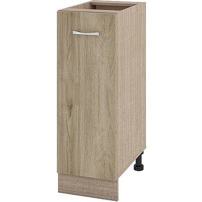 ИРИМ Долен шкаф с една врата и рафт Сити МДА-20 мока / дъб сонома арвен 30 см