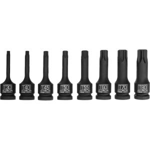 STELS Ударни TORX вложки Stels 13999, 1/2″, T30-T80, 8 бр