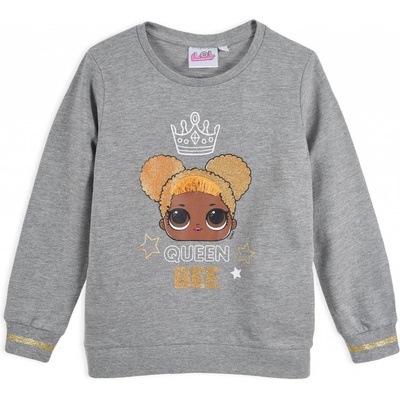 LOL SURPRISE Dievčenská mikina L.O.L SURPRISE QUEEN BEE šedá
